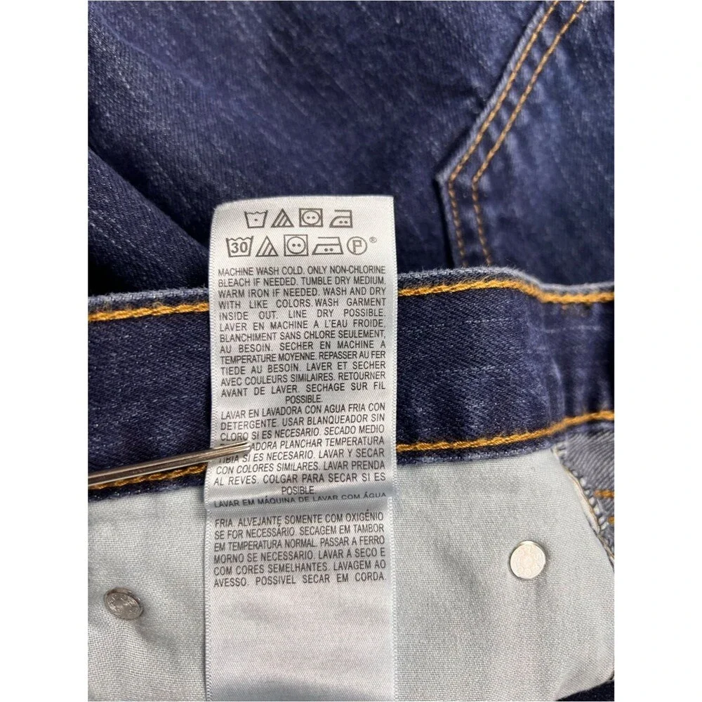 Levi’s 505 Regular Fit Dark Wash Jeans Straight Leg 36 x 32